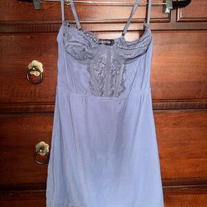 Urban Outfitters Blue Lace Chemise